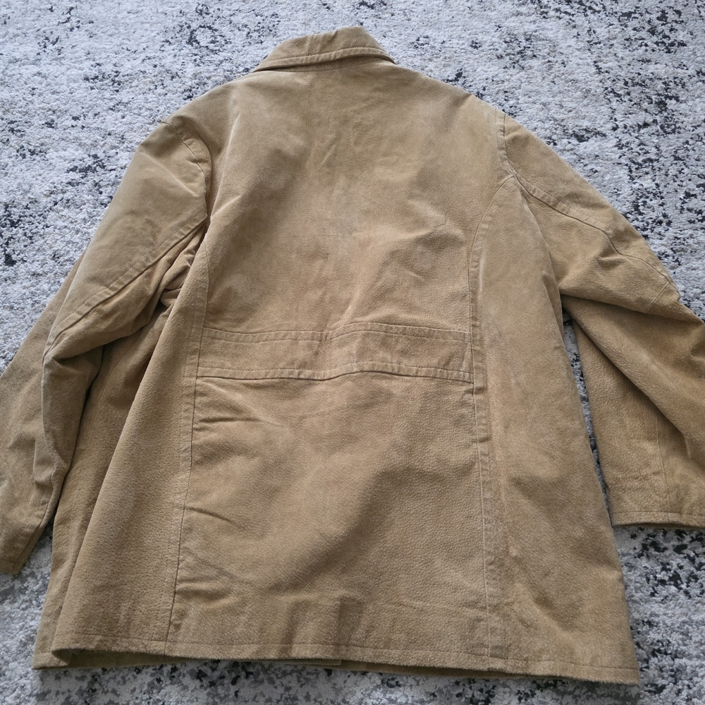 Vintage Suede Leather Jacket Jaclyn Smith Womens 0X Tan Western Chic Rodeo - Picture 8 of 8